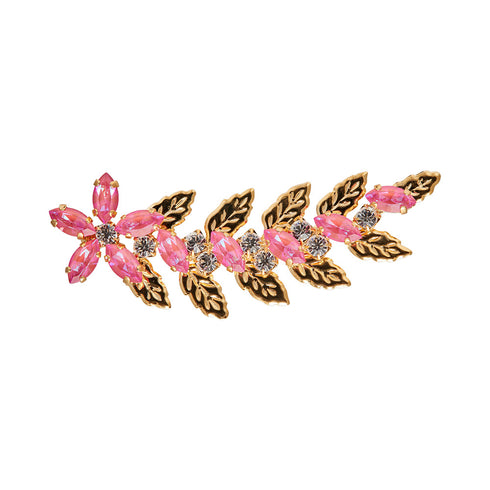 Broša "Kristāla Zars (Lotus Pink DeLite)" ar Swarovski™ kristāliem